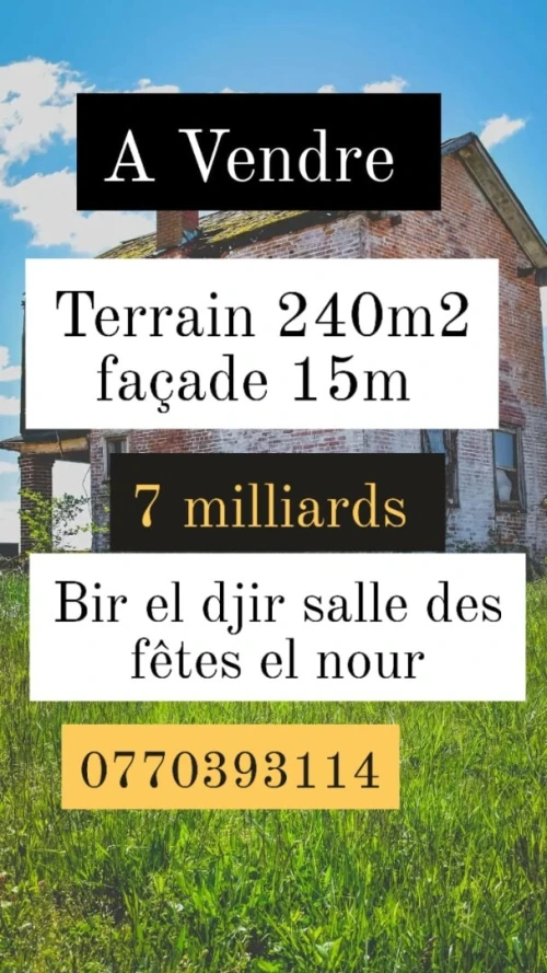 Vente Terrain Oran Bir el djir