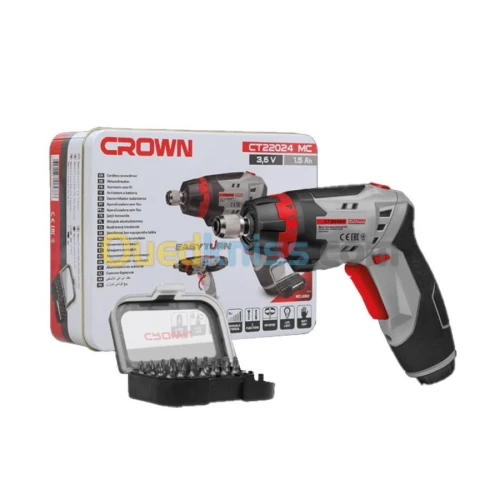Visseuse Tournevis Electrique Rotative Sans Fil 3,6V Avec Torche CROWN | CT22024