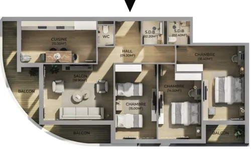 Vente Appartement F4 Oran Oran
