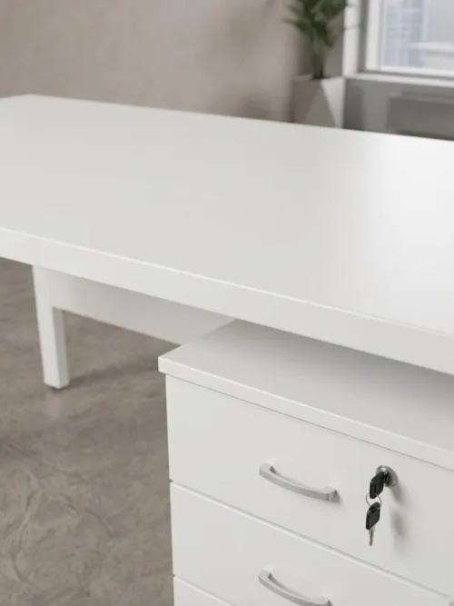 Gamme de mobilier de bureau blanche élégante