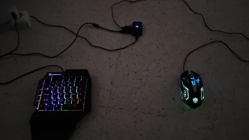 Clavier gamer + souris gamer RGB + adaptateur OTG