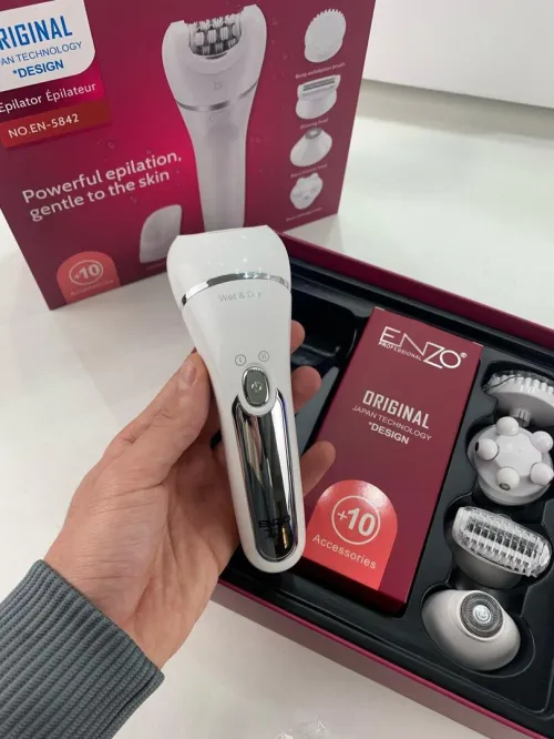 Épilateur sans fil Enzo Wet &a Dry avec 10 accessoir  مزيل شعر للنساء