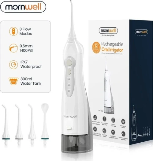 Hydropulseurs (Irrigateurs) dentaire (buccal) à jet d'eau rechargeable, 300ml