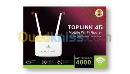 Routeur WiFi Mobile TopLink 5G+ avec Batterie intégrée 4000 mAh 