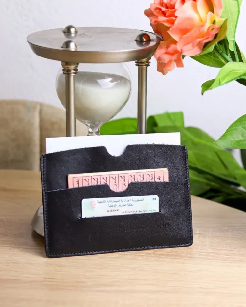 porte documents de voiture en cuir 