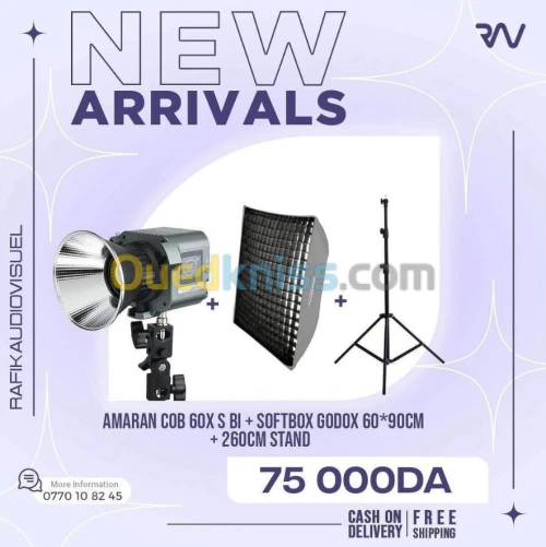 Kit lumière continue Aputure Amaran 60x 