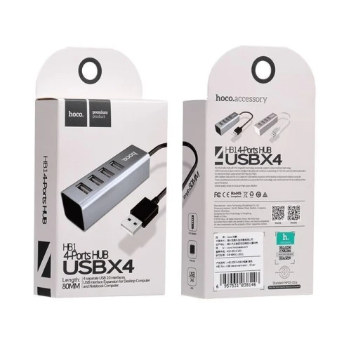 Concentrateur USB "HB1" USB-A à quatre ports Chargement et synchronisation des données USB 2.0