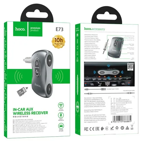 Récepteur BT de voiture "E73 Tour" sortie AUX 3,5 mm