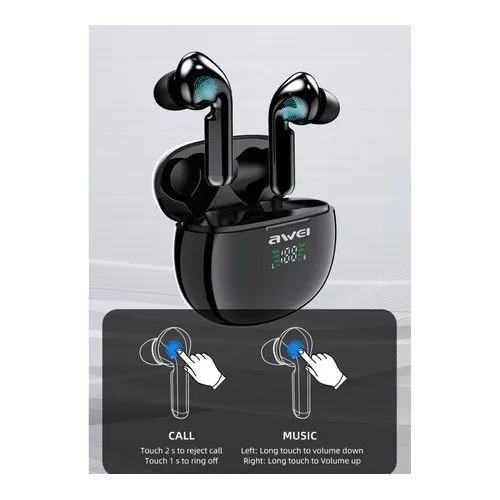 Awei Écouteurs Sans Fil TWS-T15P Noir