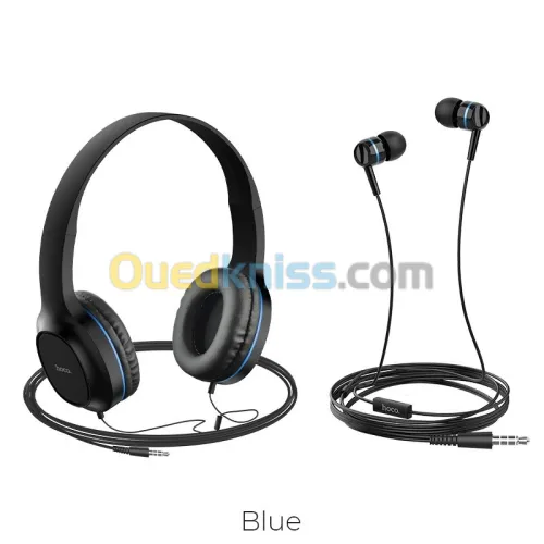 HOCO Casque "W24 filaire avec micro, ensemble avec écouteurs