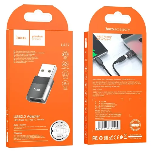 Adaptateur USB Mâle vers Type-C femelle  UA17 