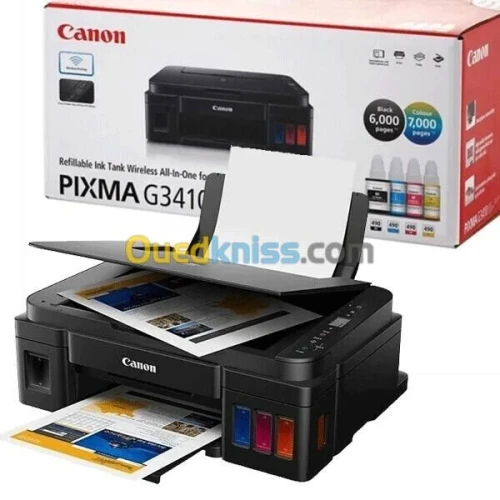 CANON PIXMA G3410 WIFI - IMPRIMANTE couleur MULTIFONCTION A4 - À RÉSERVOIR JET D'ENCRE