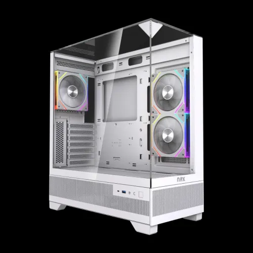 BOITIER NOX FUSION ASPIRE GLASS EDITION ( 3 FAN ARGB ) WHITE