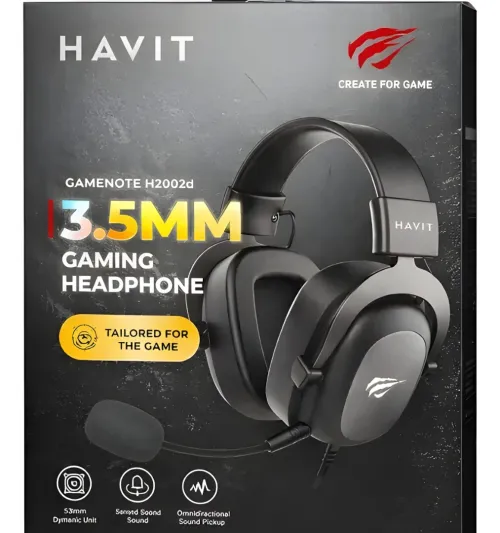 CASQUE GAMING HAVIT H2002d BLACK - HAUT-PARLEUR DE 53 MM, POUR PC/PS4/XBOX ONE Jamais Utilisé