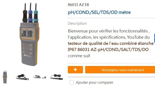 Multiparamètre portable  pH/COND/SALT/TDS/DO