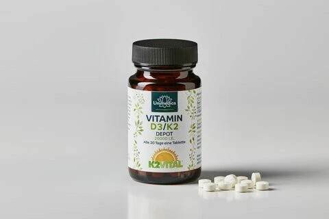 Unimedica Vitamine D3 / K2 mk7 180 comprimés Allemagne فيتامين د3 / ك2 180 قرص من يونيميديكا ألمانيا