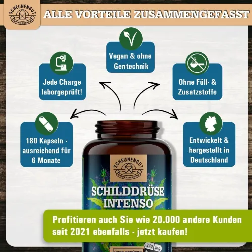 GLANDE THYROÏDE INTENSE Complexe thyroïdien T3 T4 avec iode, sélénium et thym