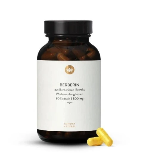 SUNDAY BERBERINE ( Produit allemand ) 500 mg 90 GÉLULES بربارين