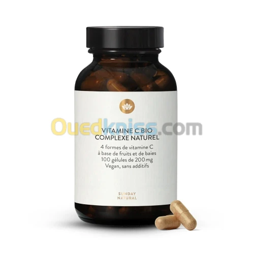 Sunday Natural Complexe de vitamine C bio naturel 100 capsules