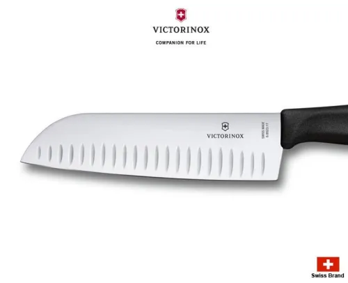 Couteau Santoku Swiss Classic, lame alvéolée victorinox