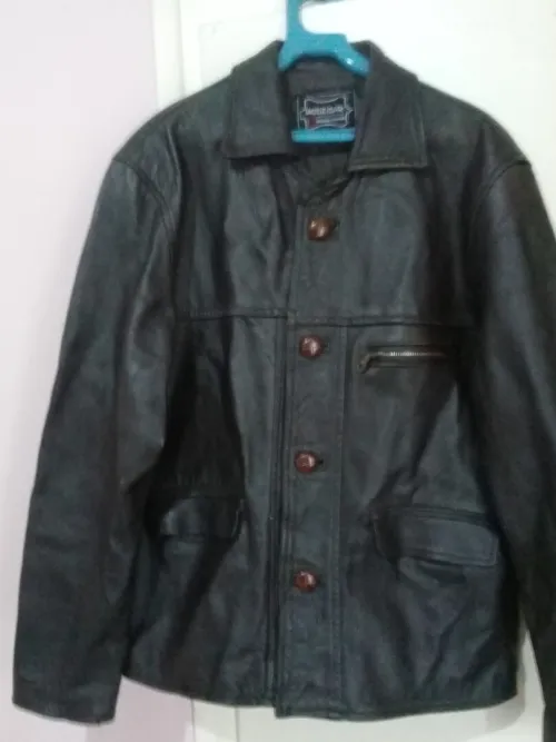 veste en cuire d'occasion