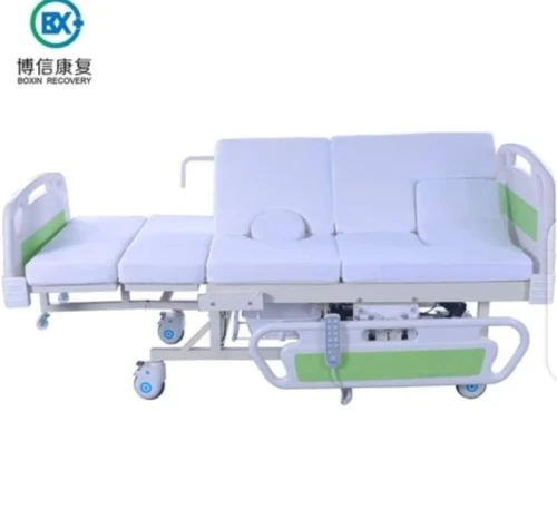 Lit Médicalisé Multi-positions 6 fonctions avec Garde-robe (toilette) Électrique 