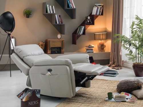 Fauteuil RELAX manuel en cuir a deux positions 