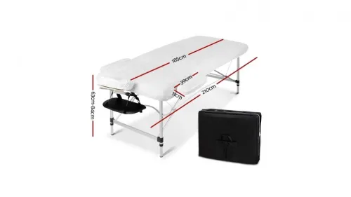 Table de massage pliante en aluminium a deux sections