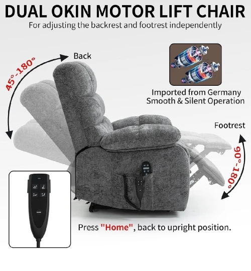 Fauteuil relax releveur électrique Avec massage et chauffage dorsale 