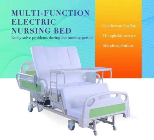 Lit Médicalisé Multi-positions 6 fonctions avec Garde-robe (toilette) Électrique 
