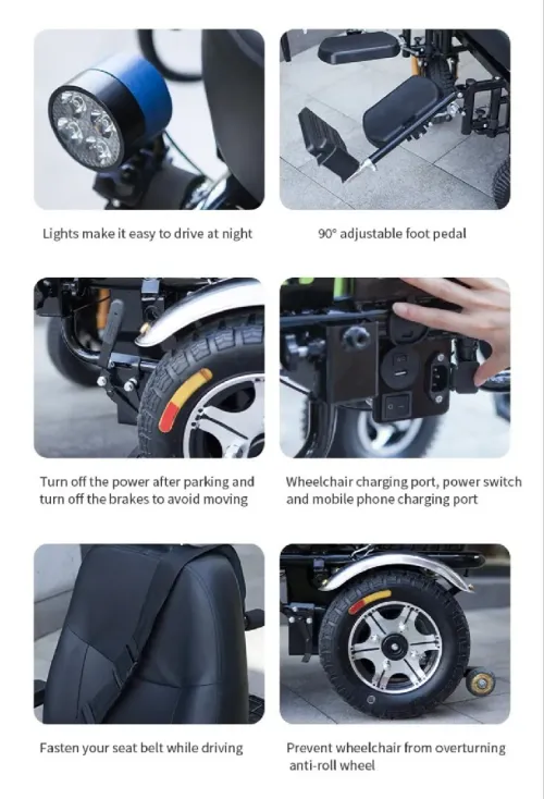 Fauteuil roulant électrique confortable et robuste_ YSE101