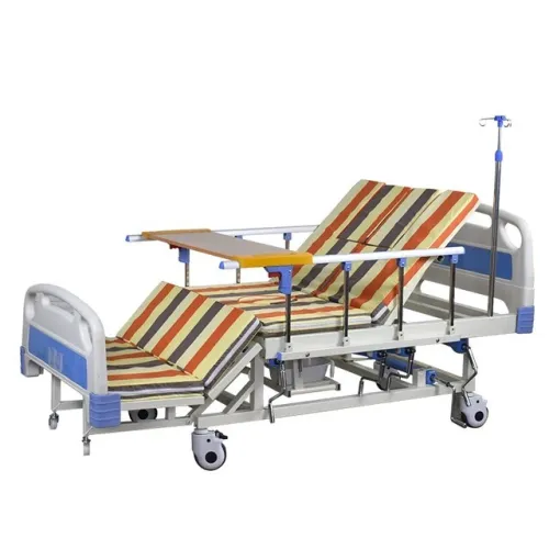 Lit d'hôpital médical Garde- robe manuel à 5 manivelles