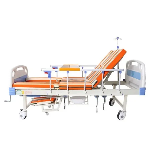 Lit d'hôpital médical Garde- robe manuel à 5 manivelles