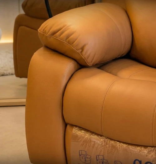 Fauteuil relax électrique rocking _Balançoire en cuir véritable