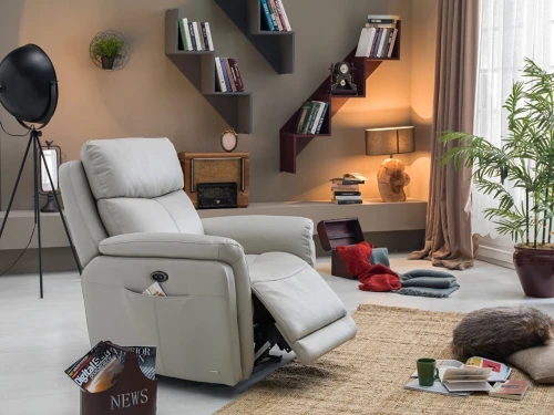 Fauteuil RELAX manuel en cuir a deux positions 