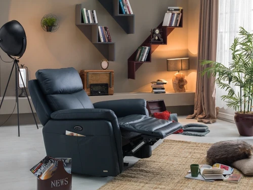 Fauteuil RELAX manuel en cuir a deux positions 