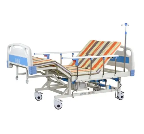 Lit d'hôpital médical Garde- robe manuel à 5 manivelles