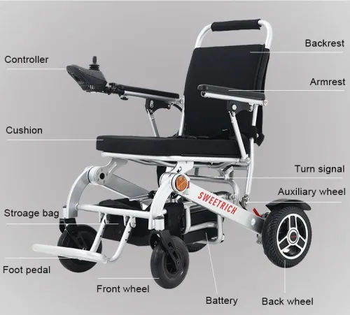 chaise Roulante Électrique Pliable Portable avec télécommande  SW6000