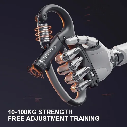Pince de Force Reglable 10 kg jusqu'a 100 kg avec Compteur LCD  Poignée Fitness Mains & Doigts