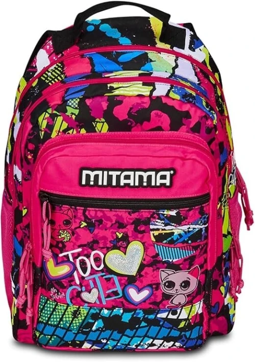 Mitama Sac à dos pour fille avec 3 compartiments , Rose, Taille unique, Sac à dos tyrolien