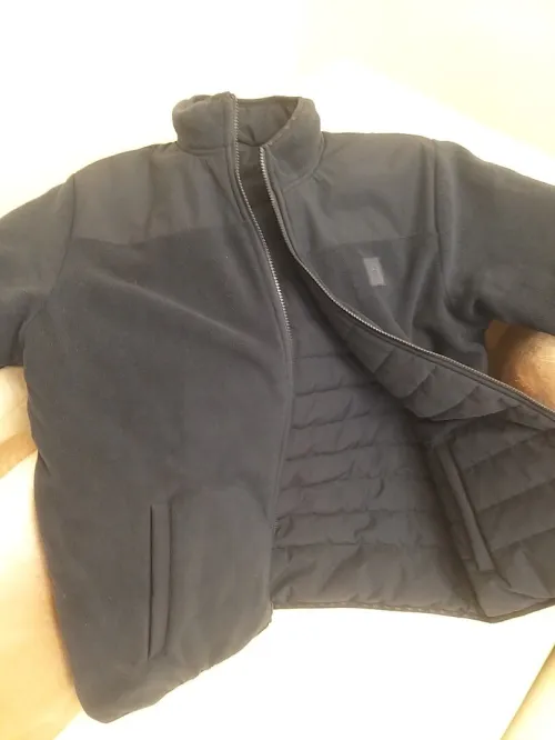 DOUDOUNE HOMME IMPERMÉABLE POLAIRE INTÉRIEURE RÉVERSIBLE BLEUNUIT JOSEFZIP