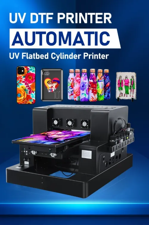 Imprimante UV +DTF (stickers + direct ) A3+ ( 32*50 cm ) ULTRAVIOLET  à plat automatique
