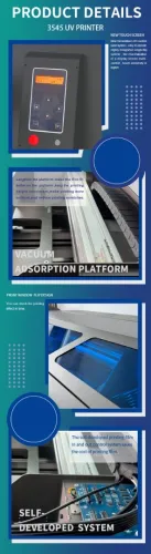 UV ERASMART Imprimante Printer UV à plat A3+(35/45 CM)+ DTF (autocollant de transfert) +rotative 360