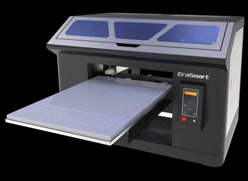UV ERASMART Imprimante Printer UV à plat A3+(35/45 CM)+ DTF (autocollant de transfert) +rotative 360