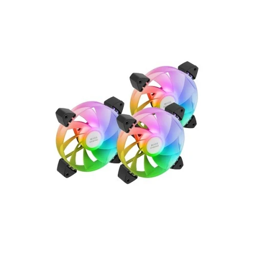 PACK FANS X3 MARS GAMING MF-3AR REVERSE BLADE BLACK