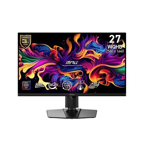 MSI MPG 271QR 27 500HZ WQHD 0.03MS QD-OLED X50 3CF4 HDMI/DP/USB BLACK