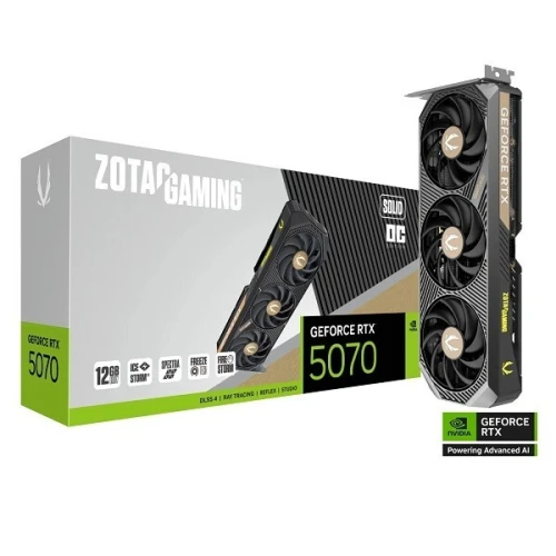 RTX 5070 12GB ZOTAC GAMING SOLID OC FAN X3 128BIT GDDR7 (7% POUR CEUX QUI VEULENT LACHETER SEULE)