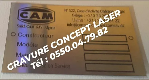 Plaques Industrielles Gravées au laser