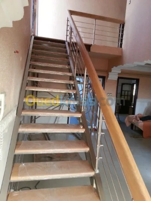RAMPE ESCALIER-GARDE CORPS-BALCON-PORTE INOX-BOIS-VERRE