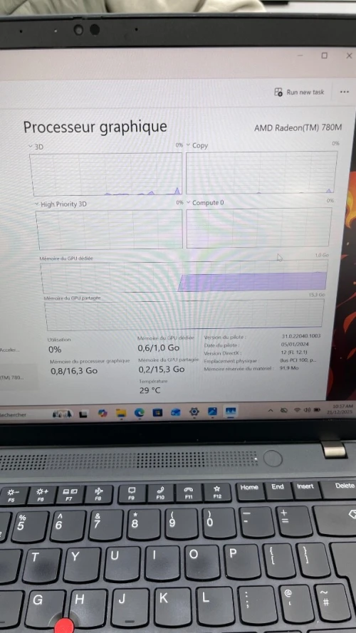 LENOVO THINKPAD T14 GEN 4 Ryzen 7 PRO 7840U  32RAM 512SSD AMD RADEON 780M 01 GB DÉDIÉE